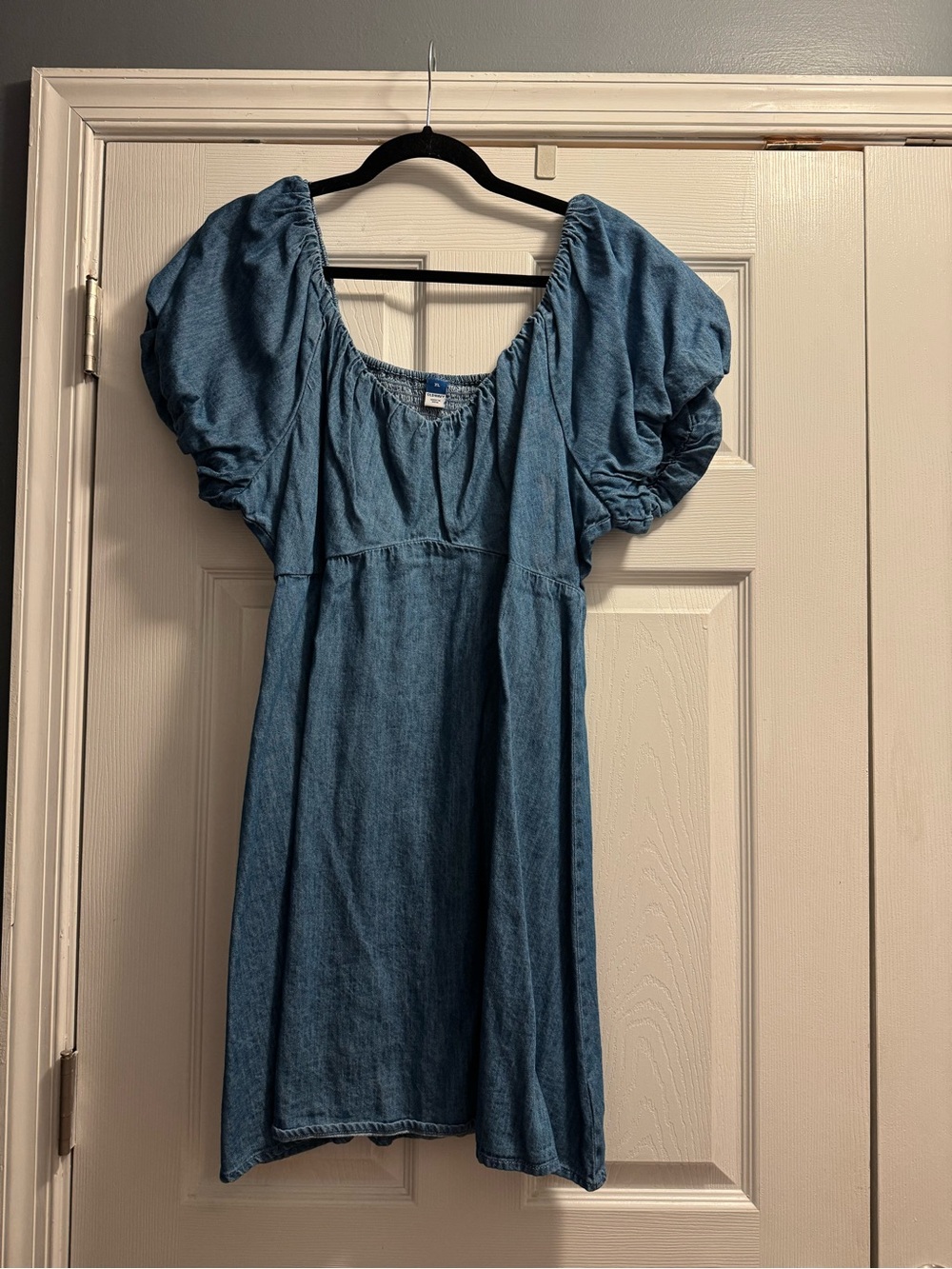 Old Navy XL Denim Mini Dress with Puff Sleeves